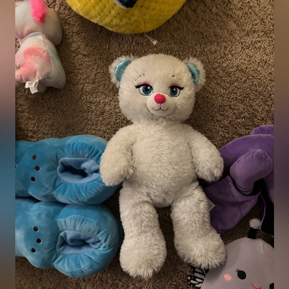 Build A Bear Disney Bear Plush Frozen Elsa White Sparkle Stuffed Animal Toy 16
